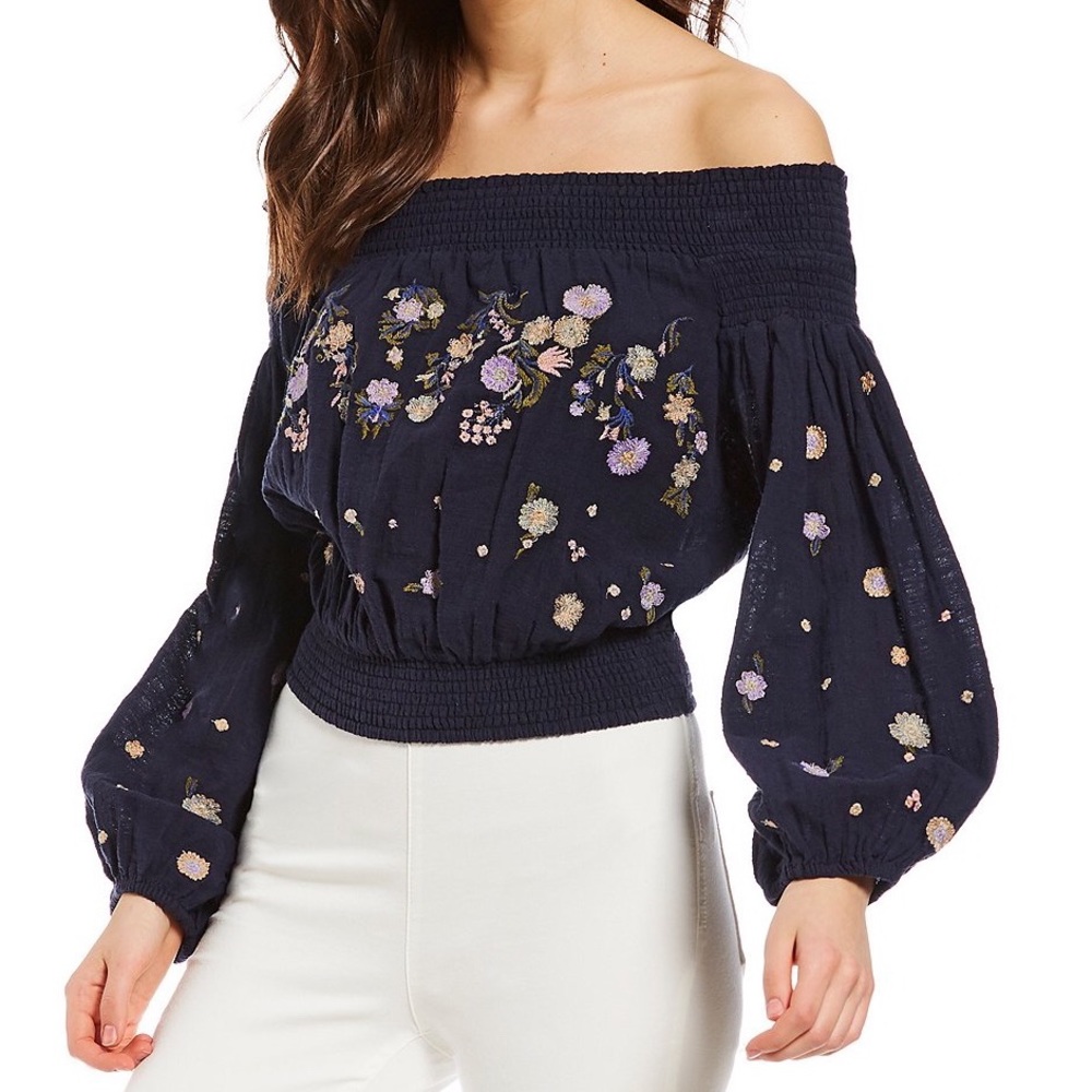 Saachi Smocked Off the Shoulder Top
